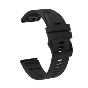 Silicone Strap for Garmin Fenix 3 / 5X / 6X / 7X Pro - Blackeng