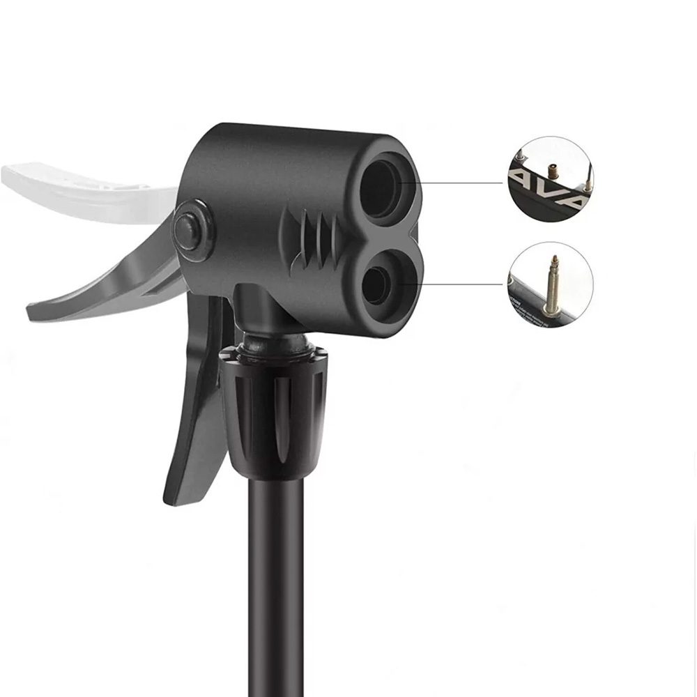 Rockbros 42610002001 floor bicycle pump with pressure gauge - blackeng