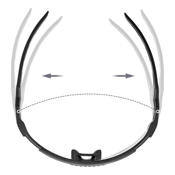 203142_9 Rockbros Cycling Glasses Photochromic, with UV Protection and Corrective Insert - Transparent Blackeng