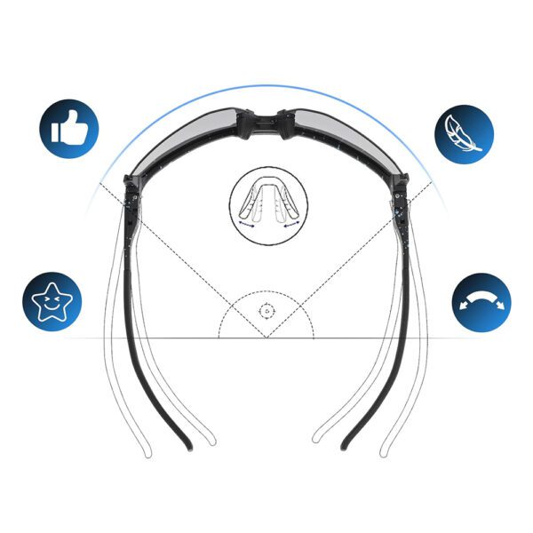 Rockbros SP297 polarizing cycling glasses - blackeng