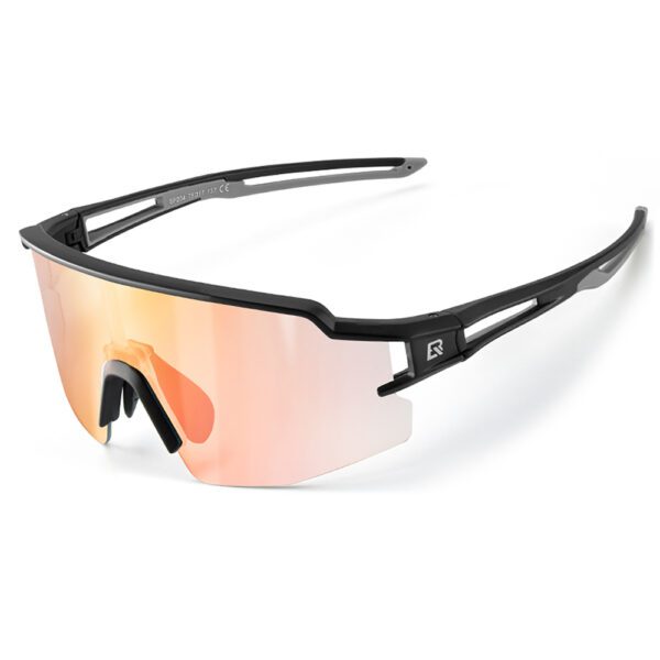 203145_1 Rockbros Cycling Glasses Photochromic UV Protection with Corrective Insert Orange Lenses - Blackeng
