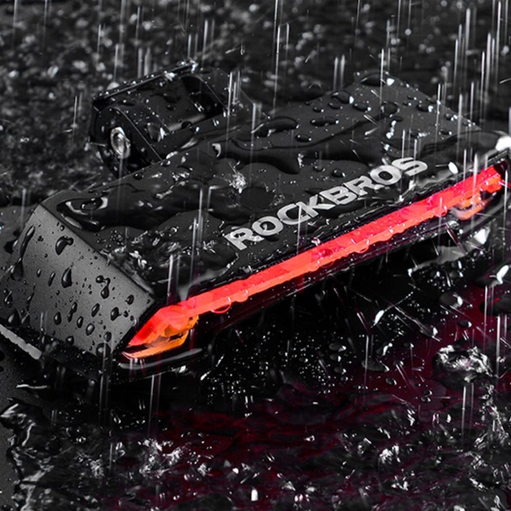 Rockbros LKWD-R1 Rear Bike Light with Laser and Remote Control + Micro USB - USB-A Cable - Blackeng