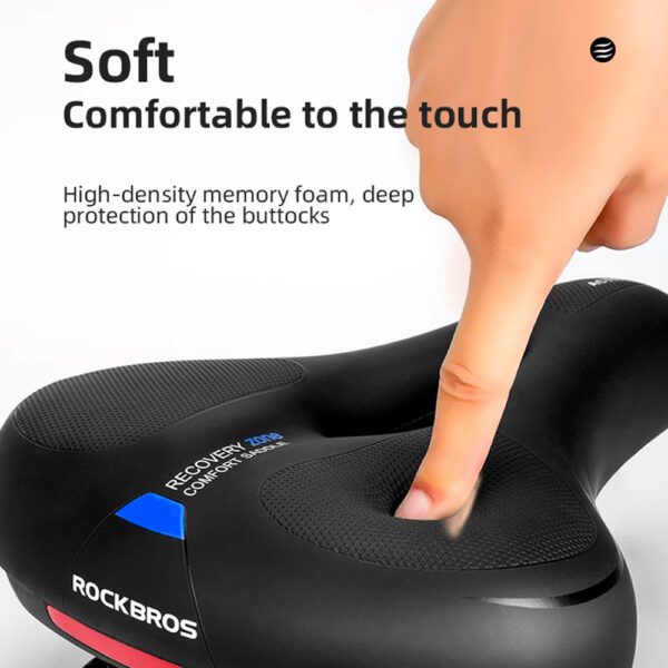 Rockbros AQ-6090B bicycle saddle - black and blueeng