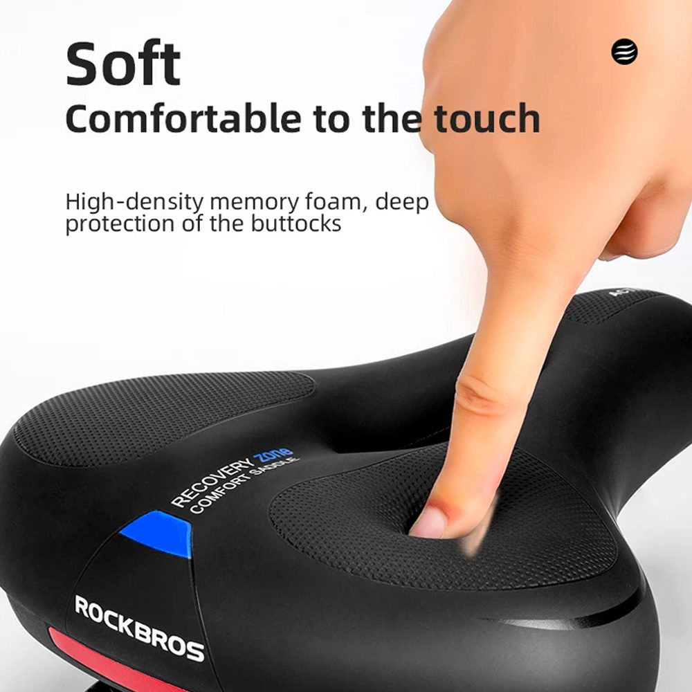 Rockbros AQ-6090B bicycle saddle - black and blueeng