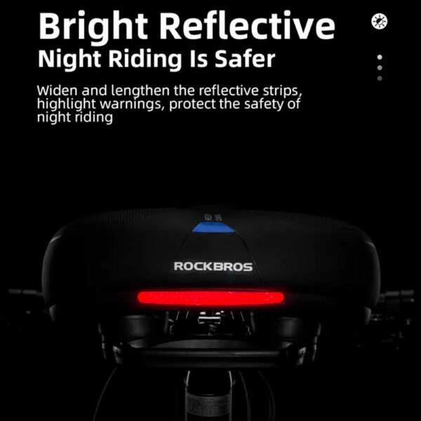 Rockbros AQ-6090B bicycle saddle - black and blueeng