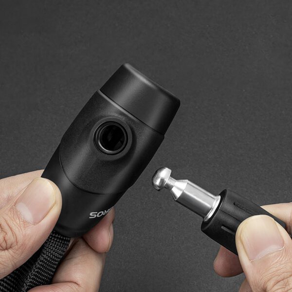 Rockbros 3230002001 bicycle lock with combination and key - blackeng