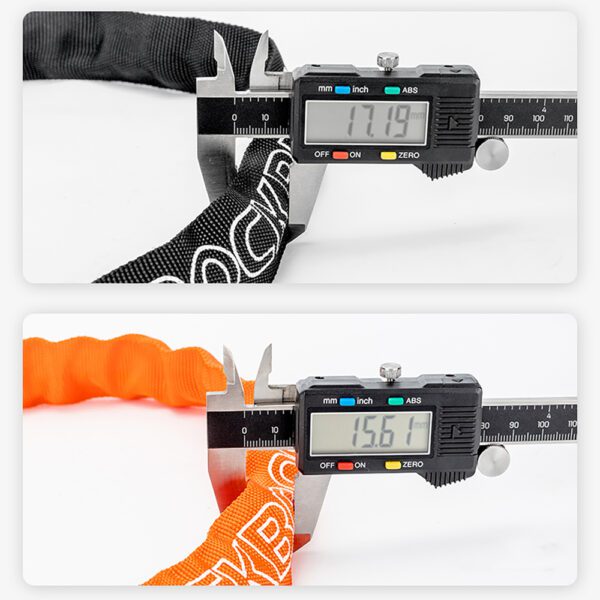 Rockbros 3230002001 bicycle lock with combination and key - blackeng