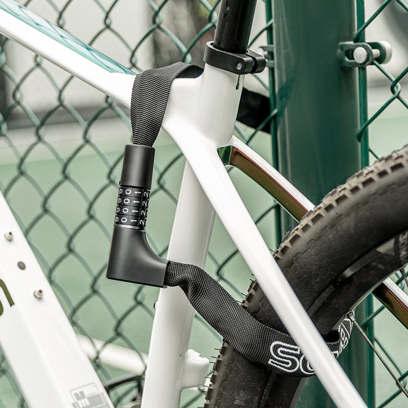 Rockbros 3230002001 bicycle lock with combination and key - blackeng