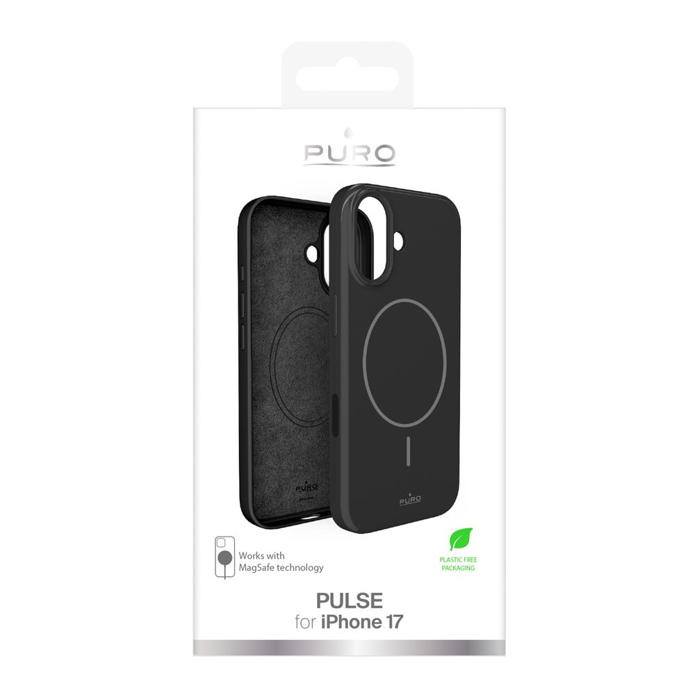 Puro Pulse iPhone 17 Protective Case Polycarbonate - Blackeng