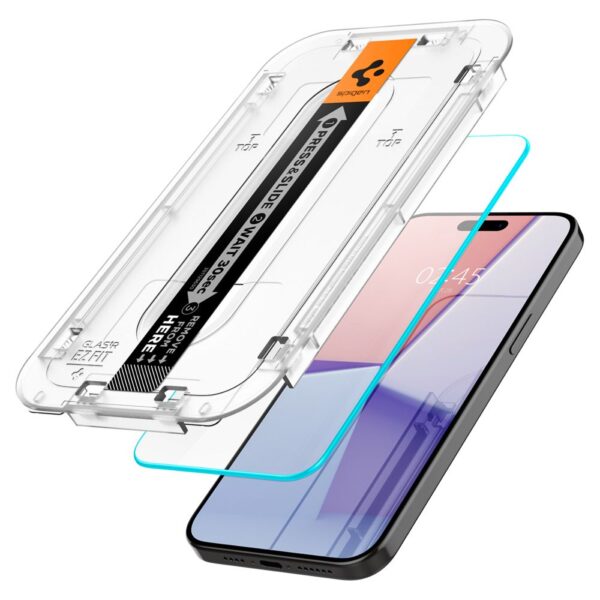 Spigen Glas.tR EZ Fit tempered glass for iPhone 15 Pro - 2 pcs.eng