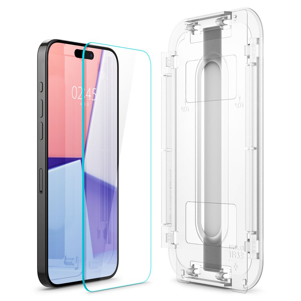Spigen Glas.tR EZ Fit tempered glass for iPhone 15 Pro - 2 pcs.eng