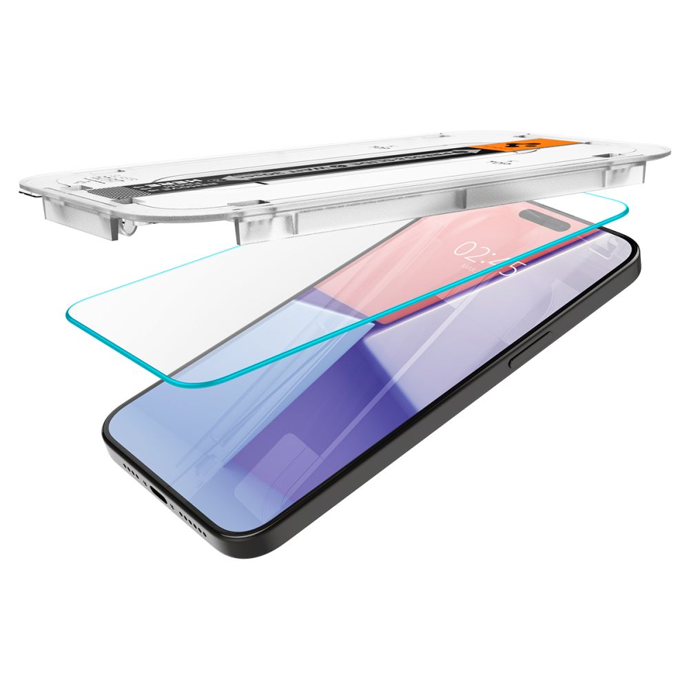 Spigen Glas.tR EZ Fit tempered glass for iPhone 15 Pro - 2 pcs.eng