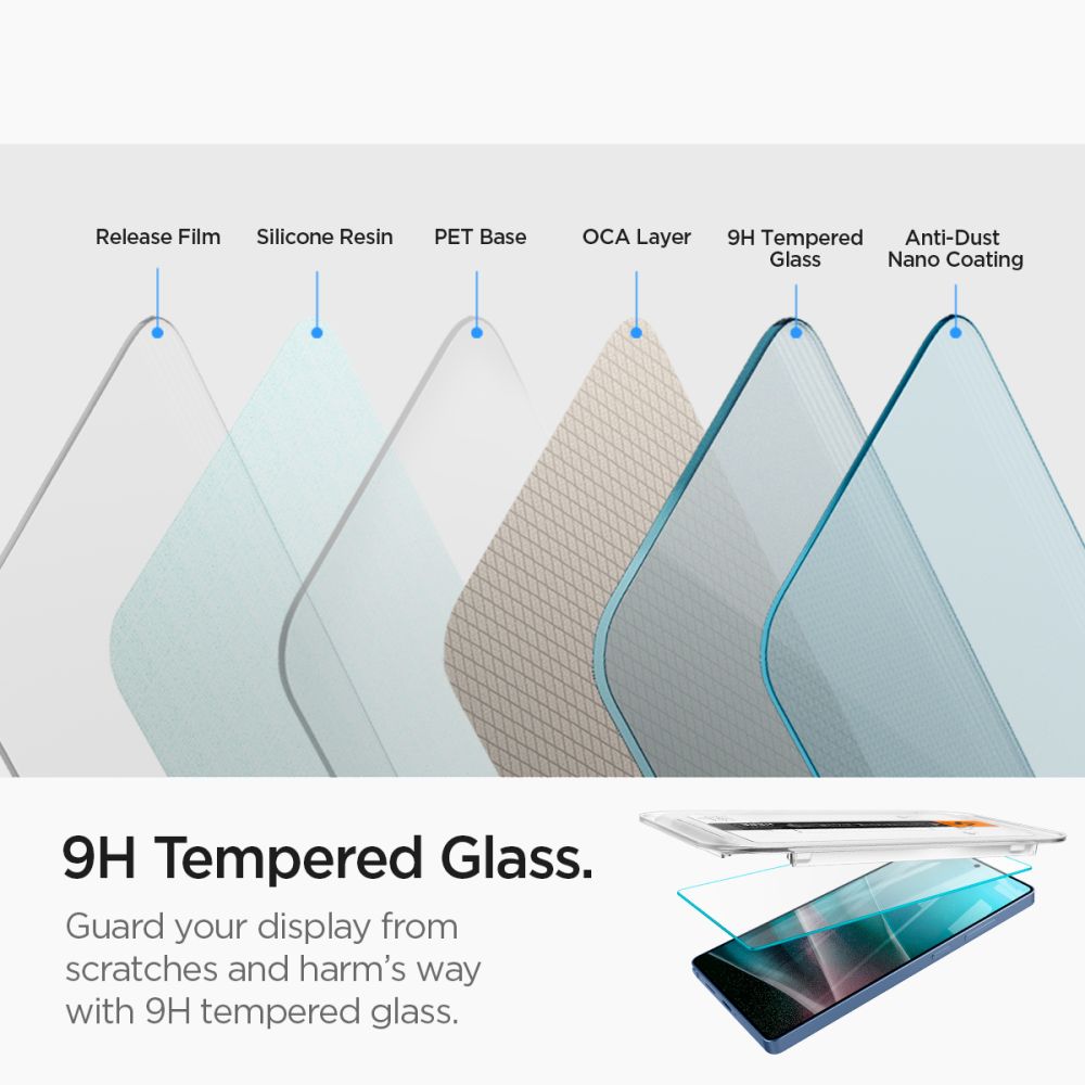 Spigen Glas.tR EZ FIT 2-pack tempered glass for Samsung Galaxy S25 Ultra - transparenteng