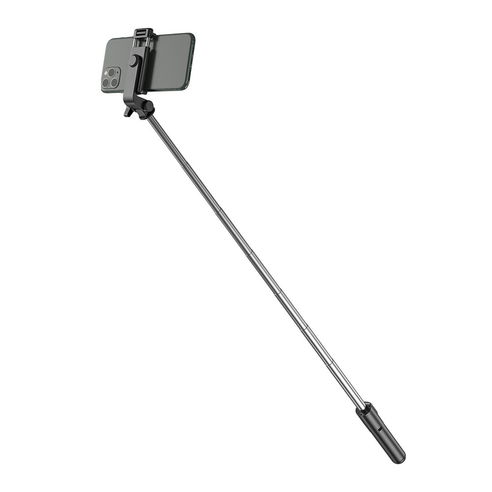 Selfie stick WHS1Y telescopic tripod 1m with phone holder - blackeng