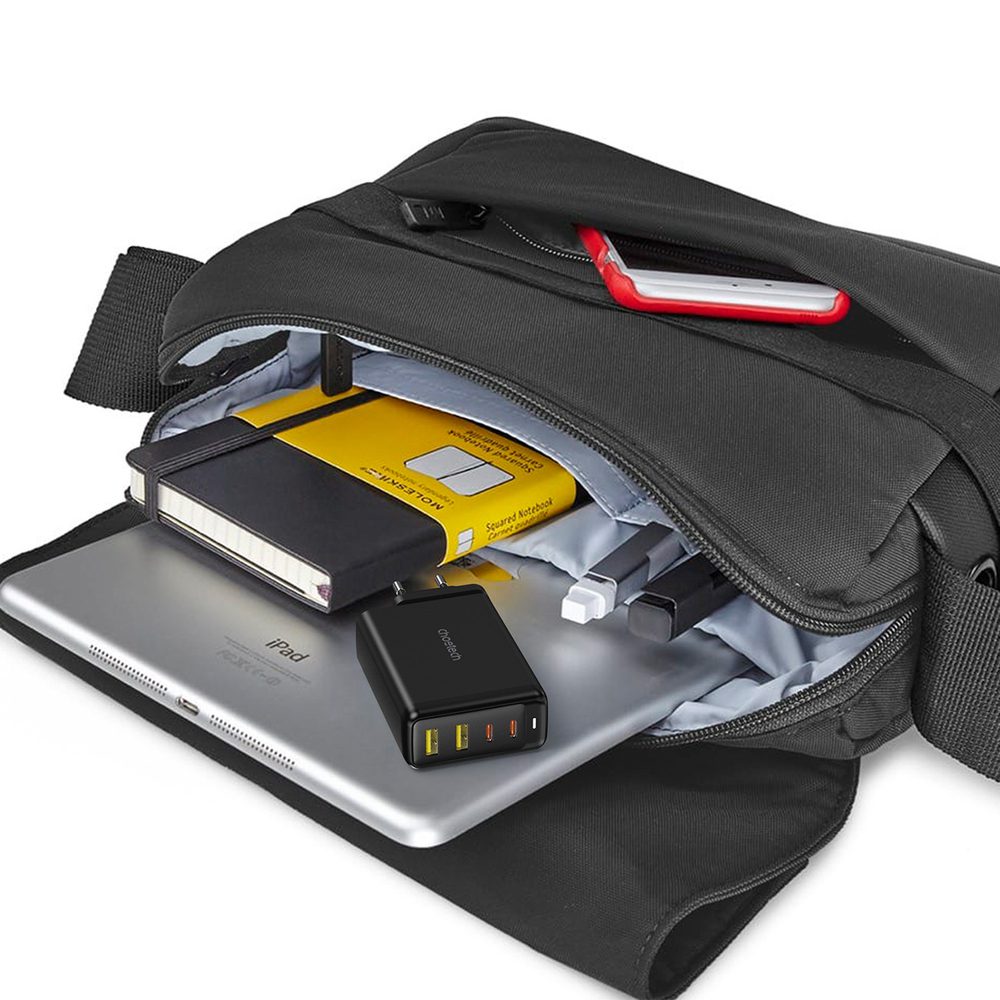 Choetech charger GaN 140W 4 ports (2x USB C, 2x USB) black (PD6005)eng