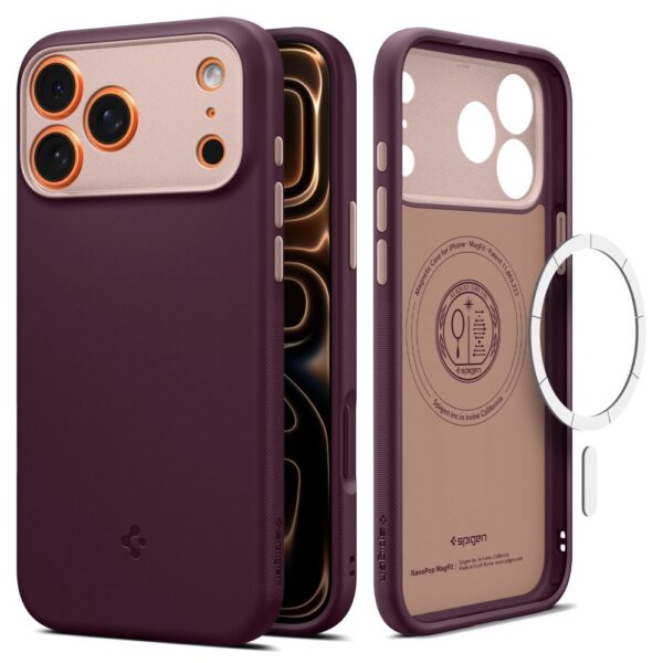 Spigen Nano Pop Mag MagSafe case for iPhone 17 Pro - burgundyeng