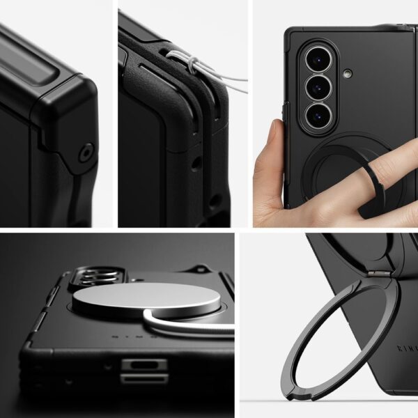 CREATOR: gd-jpeg v1.0 (using IJG JPEG v62), quality = 80 Ringke Alles Magnetic MagSafe Case for Samsung Galaxy Z Fold 7 - Blackeng