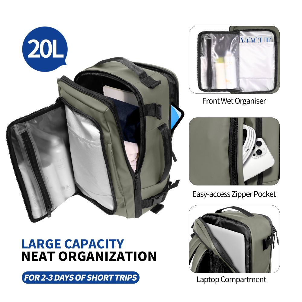 CREATOR: gd-jpeg v1.0 (using IJG JPEG v62), quality = 80 Tech-Protect Defender S50 Backpack for Ryanair & Wizzar, 20L Laptop - Oliveeng