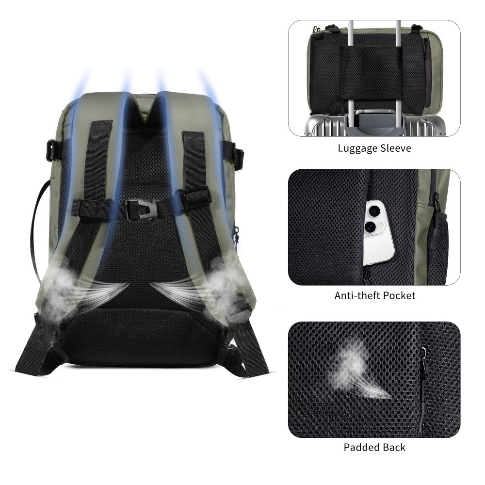 CREATOR: gd-jpeg v1.0 (using IJG JPEG v62), quality = 80 Tech-Protect Defender S50 Backpack for Ryanair & Wizzar, 20L Laptop - Oliveeng