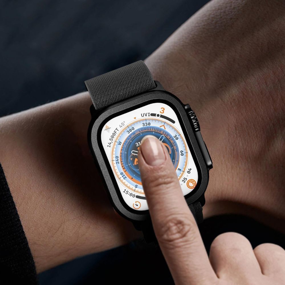 CREATOR: gd-jpeg v1.0 (using IJG JPEG v62), quality = 80 Tech-Protect Glass Ring 2-pack for Apple Watch Ultra 49mm - Titaniumeng