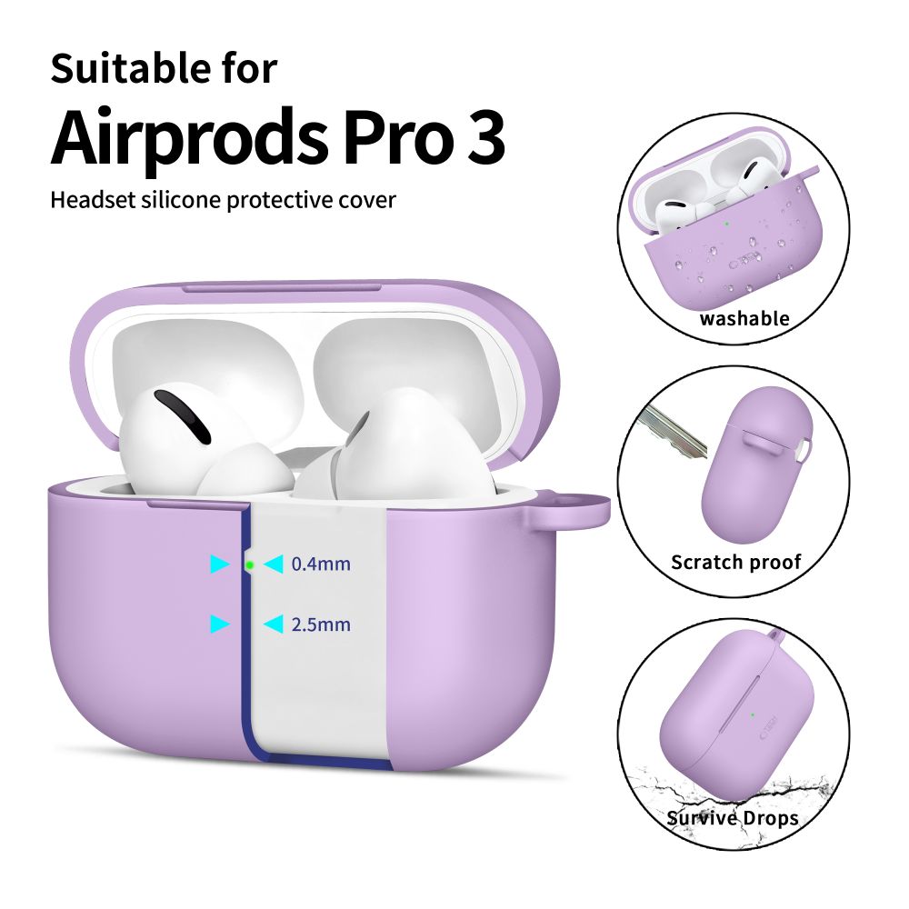 Tech-Protect Silicone Hook Case for AirPods Pro - Purpleeng