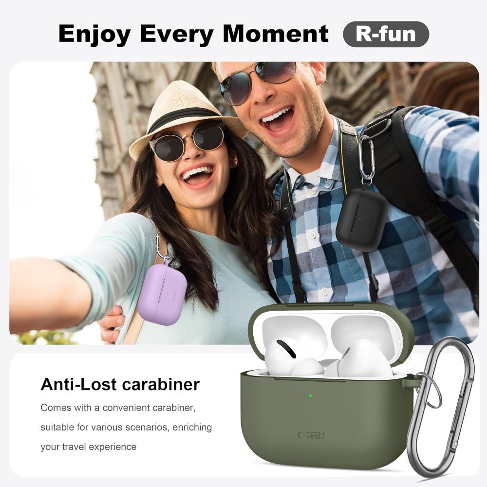 Tech-Protect Silicone Hook Case for AirPods Pro - Grayeng