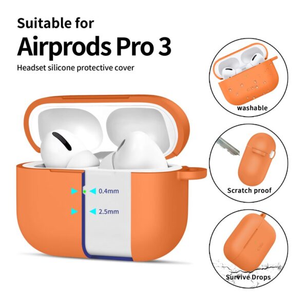 Tech-Protect Silicone Hook case for AirPods Pro - orangeeng