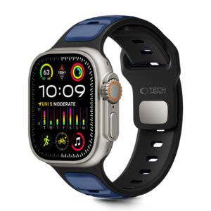 Tech-Protect IconBand Line Strap for Apple Watch 44 / 45 / 46 / 49 mm - Black and Navy Blueeng