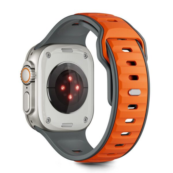 Unsupported UNICODE string Tech-Protect IconBand Line Strap for Apple Watch 44 / 45 / 46 / 49 mm - Gray-Orangeeng
