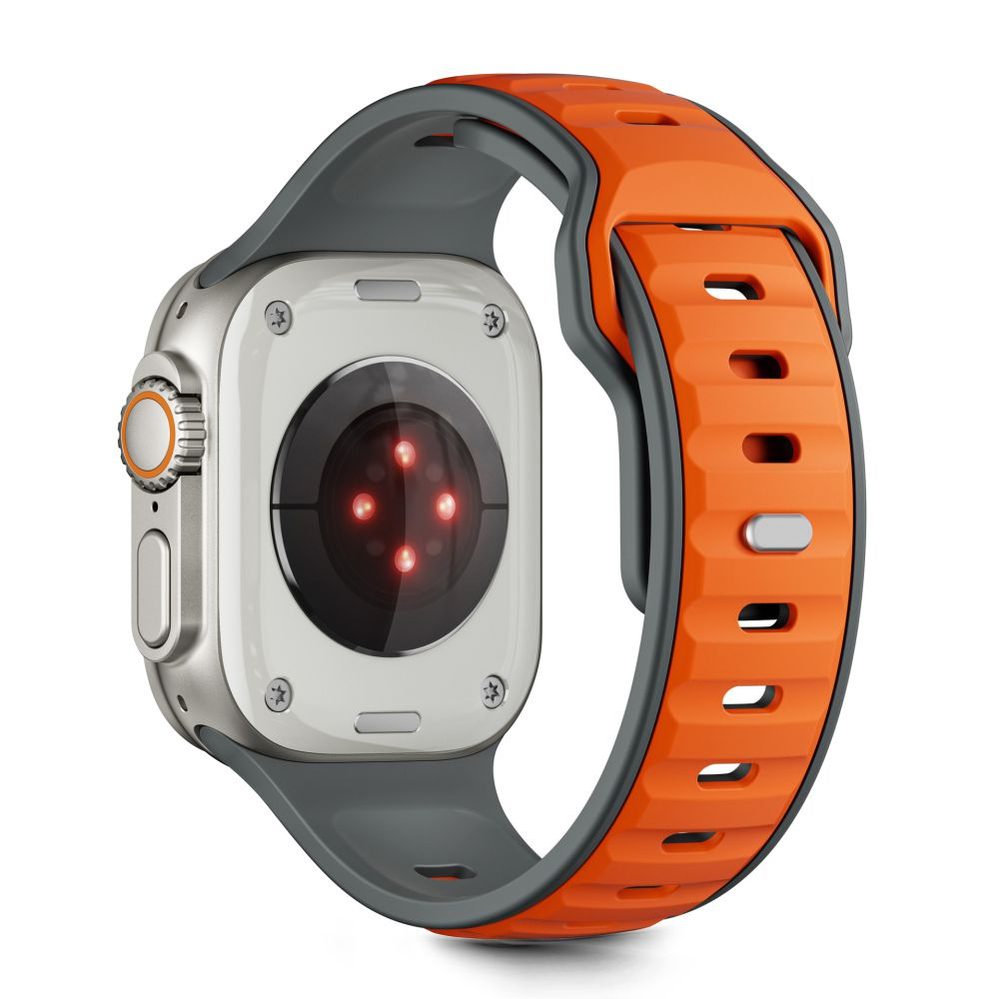 Unsupported UNICODE string Tech-Protect IconBand Line Strap for Apple Watch 44 / 45 / 46 / 49 mm - Gray-Orangeeng