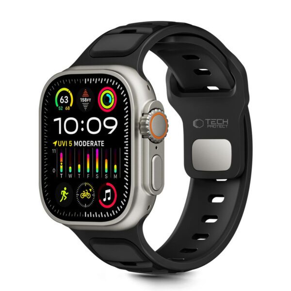 Unsupported UNICODE string Tech-Protect IconBand Line Strap for Apple Watch 44 / 45 / 46 / 49 mm - Blackeng
