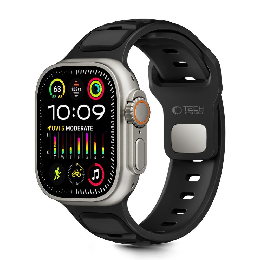 Unsupported UNICODE string Tech-Protect IconBand Line Strap for Apple Watch 44 / 45 / 46 / 49 mm - Blackeng