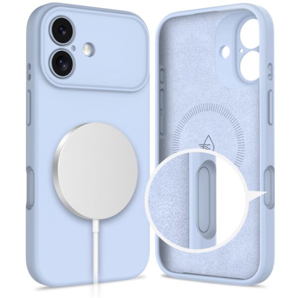 Tech-Protect Silicone MagSafe Case for iPhone 17 - Blueeng