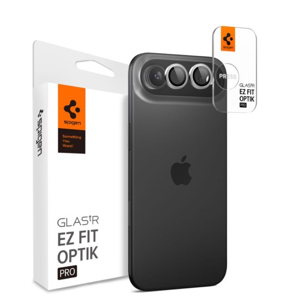 CREATOR: gd-jpeg v1.0 (using IJG JPEG v62), quality = 80 Spigen Optik Pro GLAS.TR ”EZ FIT” Camera Cover 2-pack for iPhone Air - Silvereng