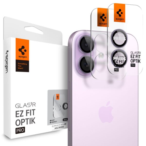 CREATOR: gd-jpeg v1.0 (using IJG JPEG v62), quality = 80 Spigen Optik Pro GLAS.TR ”EZ FIT” Camera Cover 2-pack for iPhone 16 / 16 Plus / 17 - Purpleeng