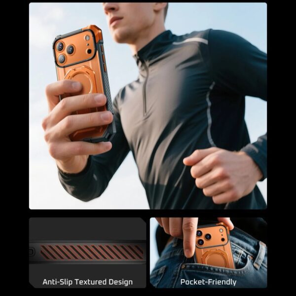 CREATOR: gd-jpeg v1.0 (using IJG JPEG v62), quality = 80 Supcase UB Grip Mag MagSafe Case for iPhone 17 Pro Max - Orange-Grayeng