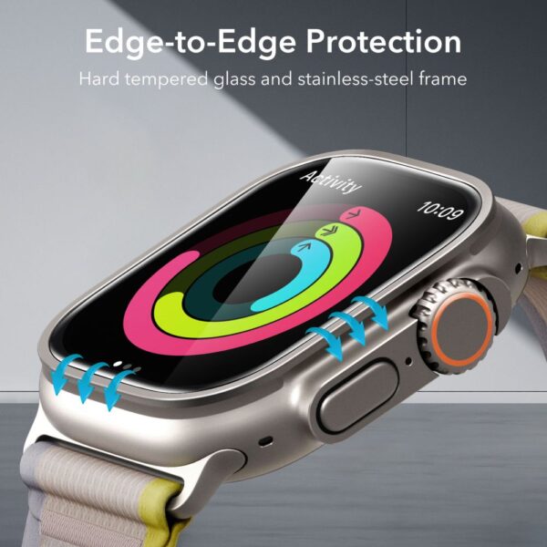 ESR Armorite 2-pack Tempered Glass for Apple Watch Ultra 49mm - Titaniumeng