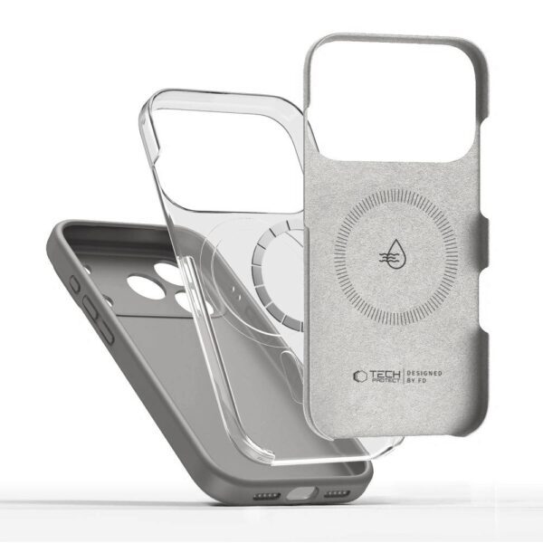 Tech-Protect Silicone MagSafe Case for iPhone 17 Pro Max - Grayeng