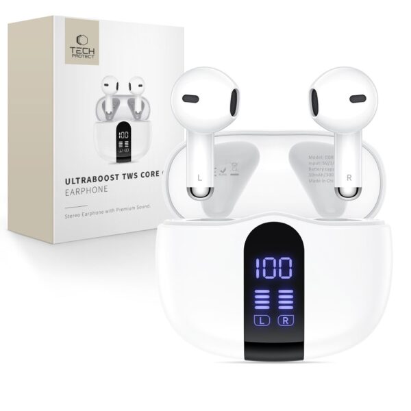 Tech-Protect UltraBoost TWS Core G2 Headphones - Whiteeng