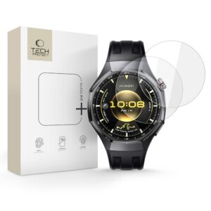 CREATOR: gd-jpeg v1.0 (using IJG JPEG v62), quality = 80 Tech-Protect Glass Fit+ 2-pack tempered glass for Huawei Watch GT 6 Pro 46mm - transparenteng