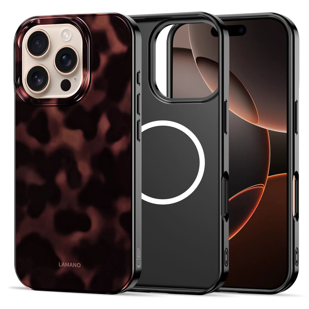 Tech-Protect Lamano MagSafe case for iPhone 16 Pro - black and redeng