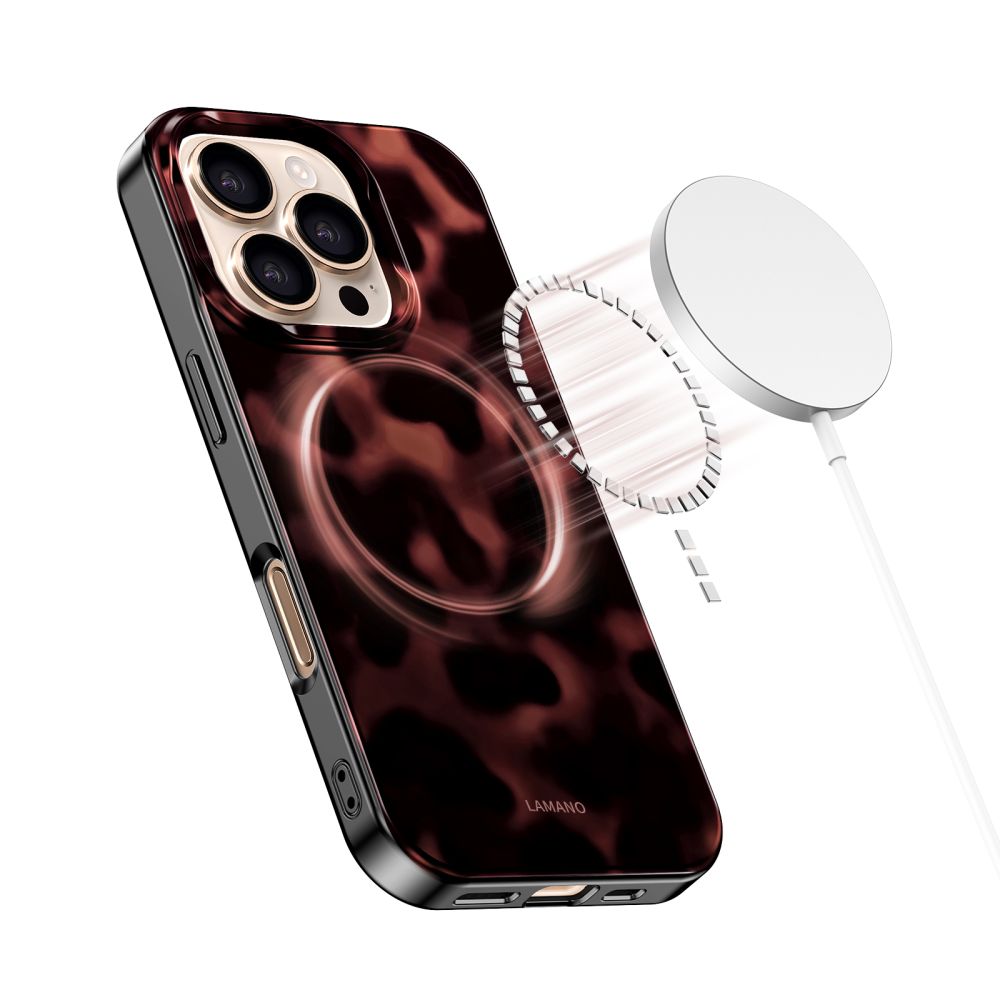 Tech-Protect Lamano MagSafe Case for iPhone 16 Pro Max - Black and Redeng