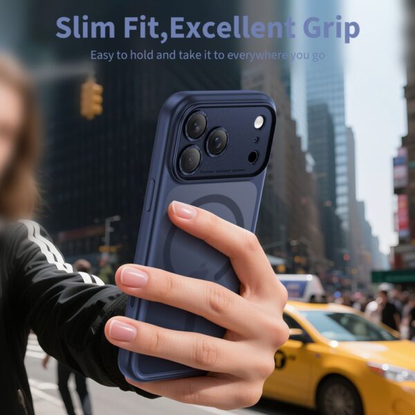 Tech-Protect Magpeak Magsafe CC Case for iPhone 17 Pro - Matte Navy Blueeng