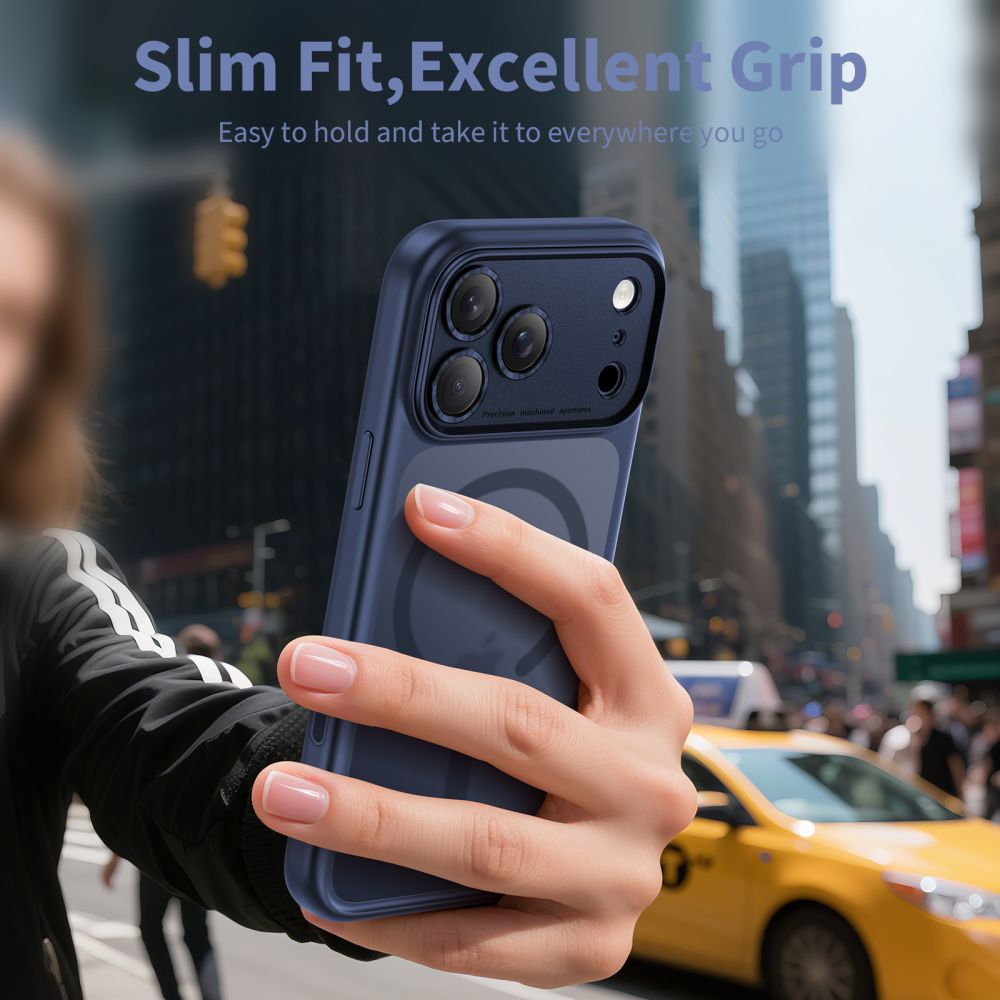 Tech-Protect Magpeak Magsafe CC Case for iPhone 17 Pro - Matte Navy Blueeng