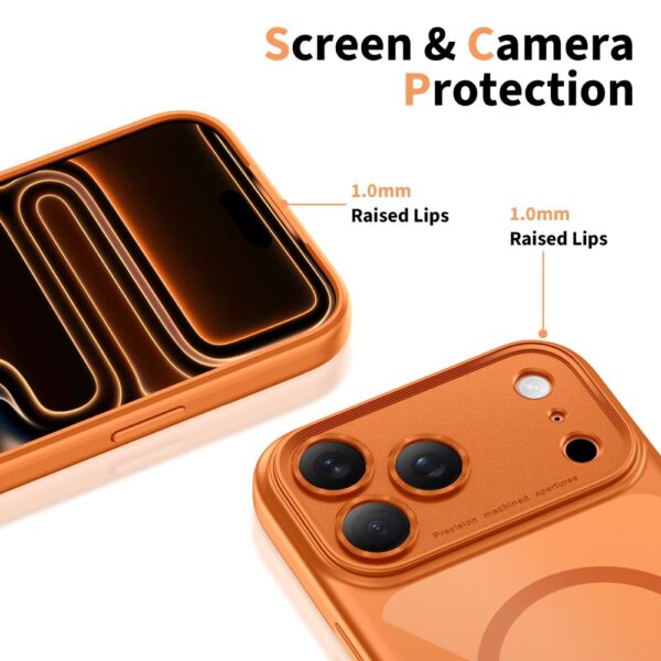 Tech-Protect Magpeak Magsafe CC Case for iPhone 17 Pro Max - Transparent Orangeeng