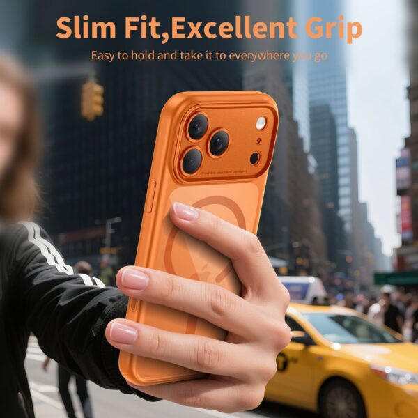 Tech-Protect Magpeak Magsafe CC Case for iPhone 17 Pro Max - Transparent Orangeeng