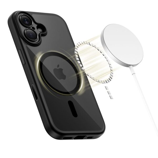 Tech-Protect Magpeak Magsafe CC Case for iPhone 17 - Clear Blackeng