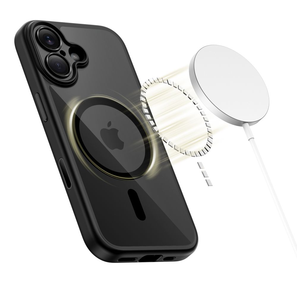 Tech-Protect Magpeak Magsafe CC Case for iPhone 17 - Clear Blackeng