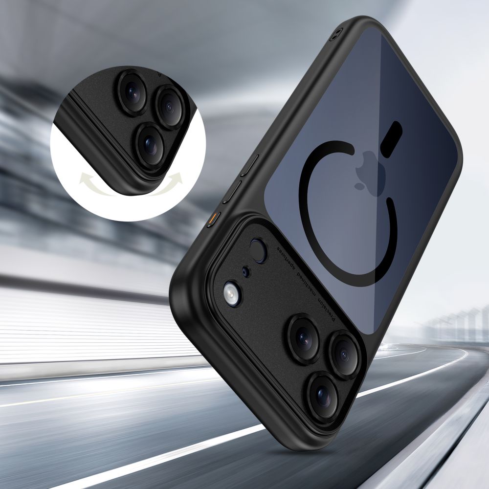 Tech-Protect Magpeak Magsafe CC Case for iPhone 17 Pro - Clear Blackeng