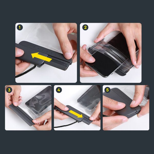 203583_7 Baseus AquaGlide BS-PC029 case waterproof IPX8 with Slide Lock system - blackeng